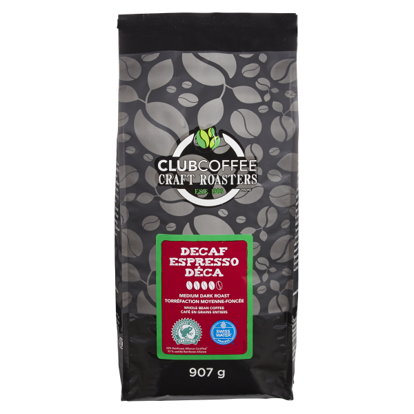 Craft Roasters Whole Bean Espresso Decaf Medium Light Roast