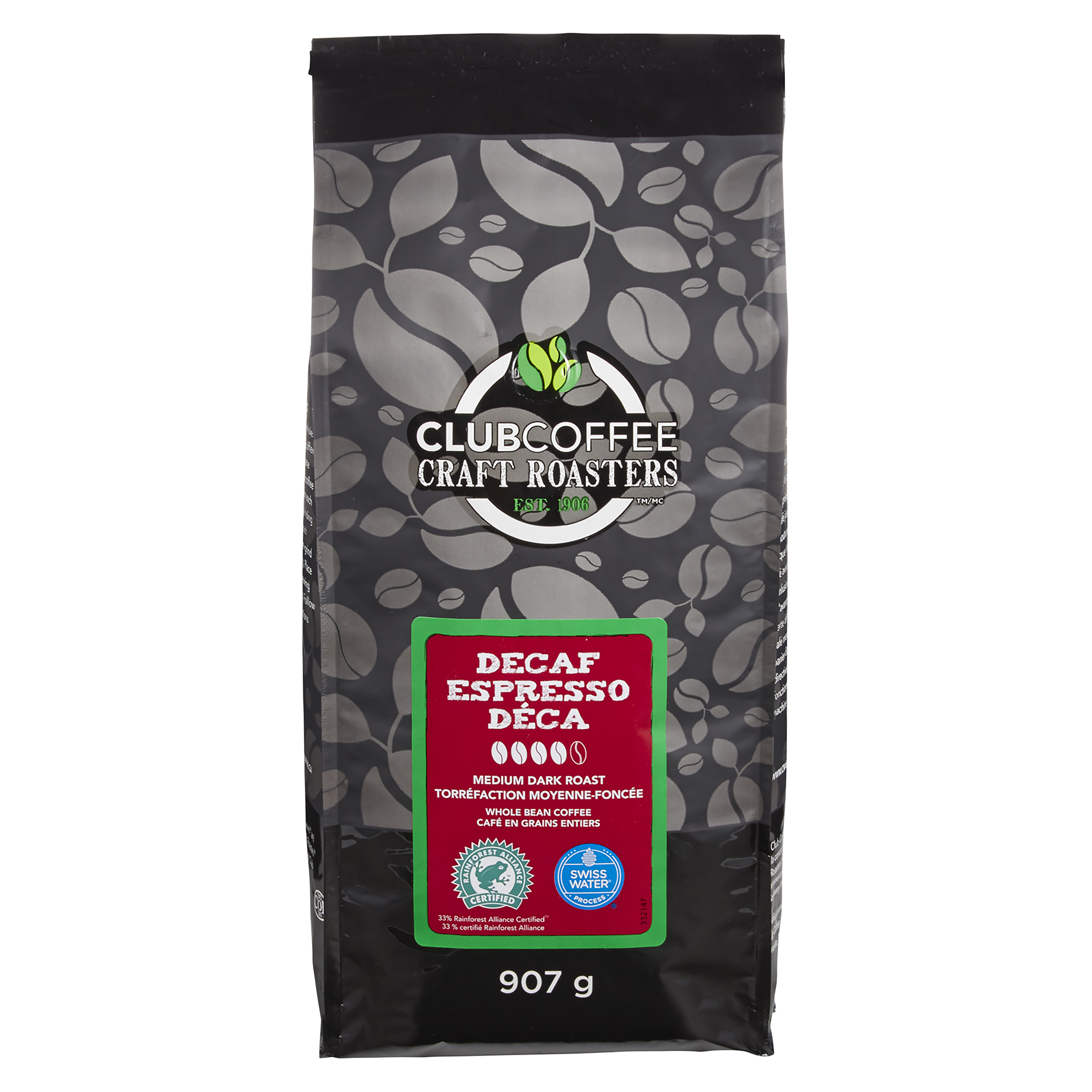 Craft Roasters Whole Bean Espresso Decaf Medium Light Roast