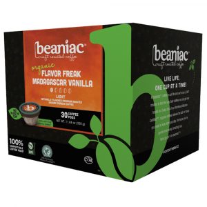 beaniac coffee - Flavor Freak Madagascar Vanilla Light Roast Coffee Pods