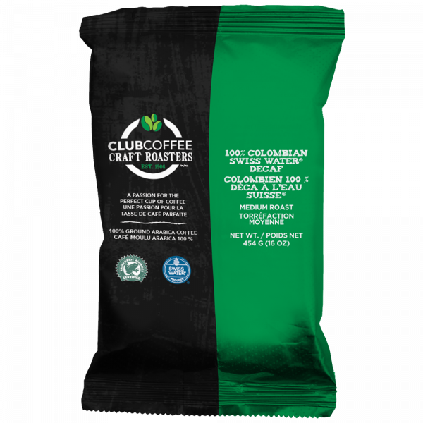 Craft Roasters 100% Colombian Swiss Water Decaf Ground Bag