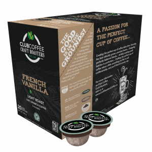 club coffee craft roasters french vanilla single serve coffee pods