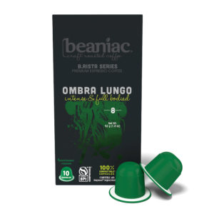 beaniac B.RISTA Series Ombra Lungo Medium Dark Roast Espresso Capsules Pack